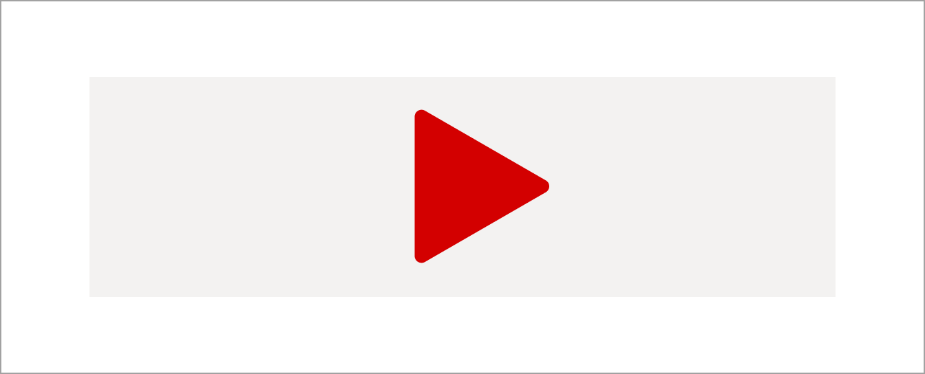 A red play button on a light grey background.